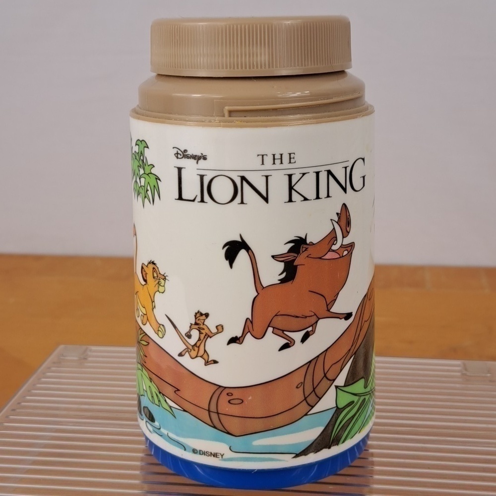 Vintage 90's The Lion King Disney  Alladin Brand plastic thermas
